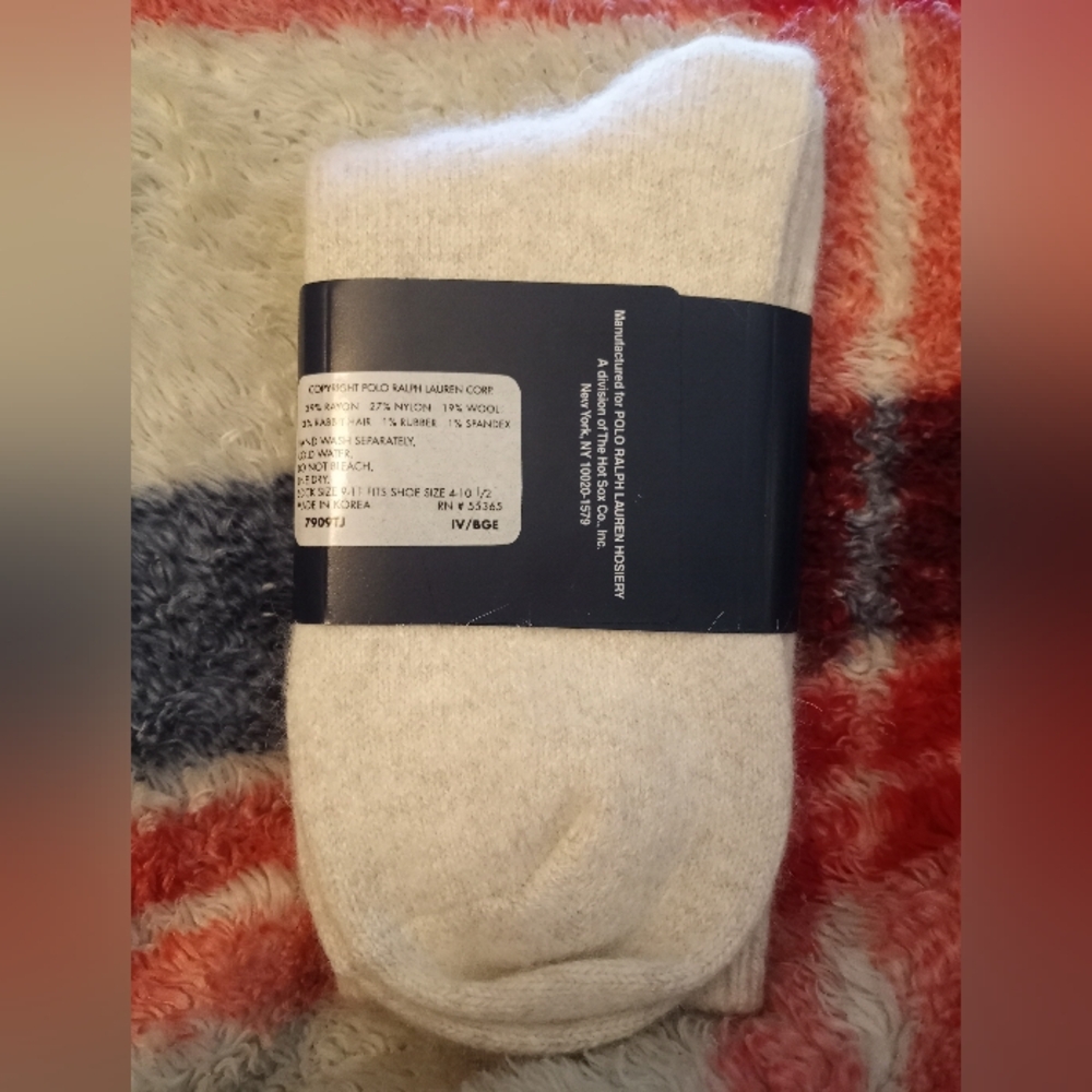 NWT RARE Ralph Lauren Soft White Socks - Picture 2 of 4
